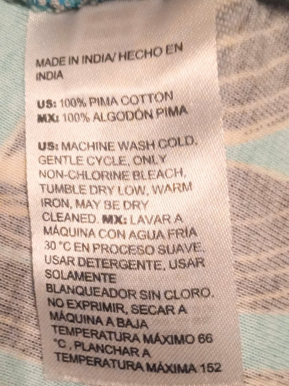 Chico’s XL 100% Pima Cotton Teal Tropical Floral Short Sleeve Top - Picture 8 of 8